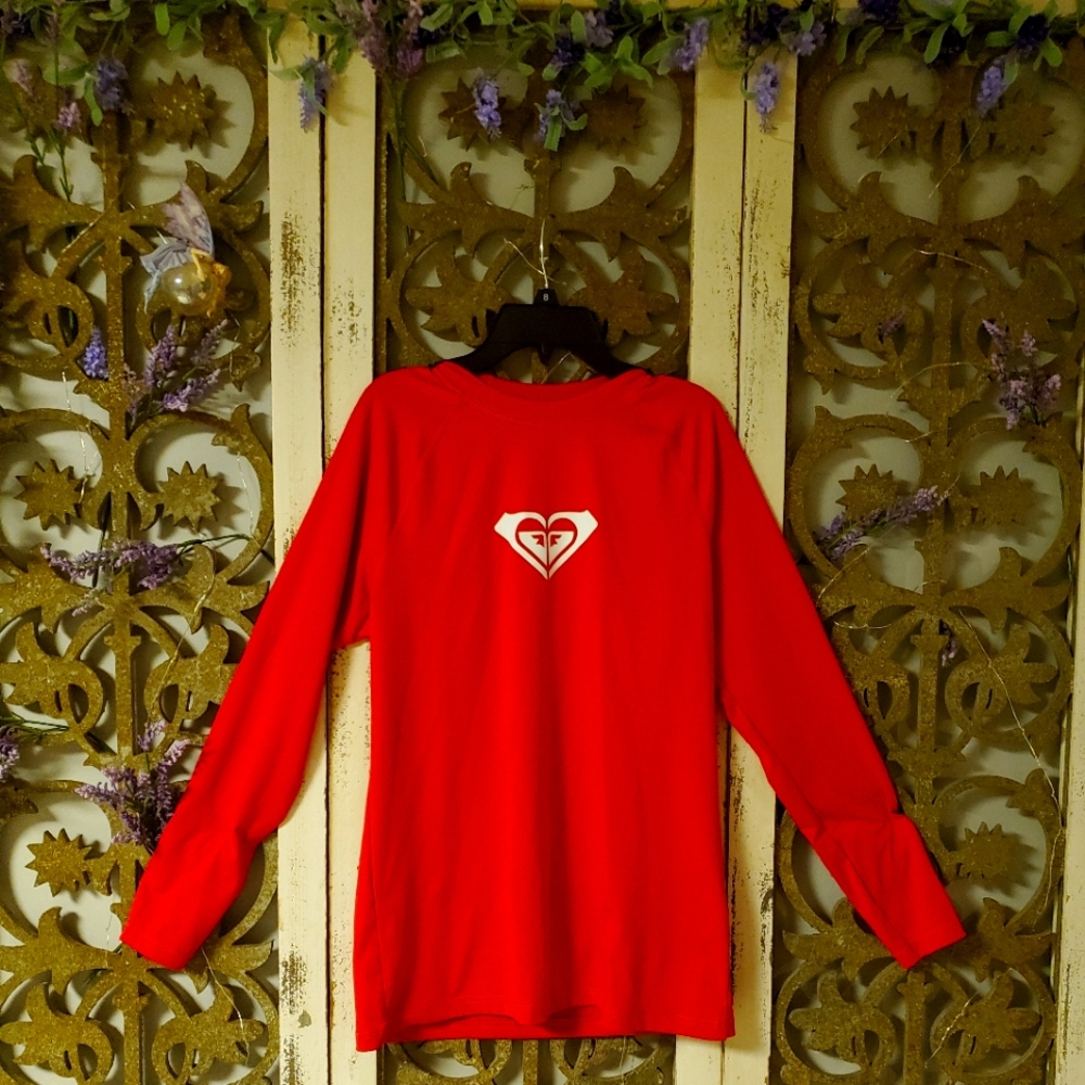 Roxy red rashguard